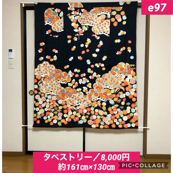 【SOLD OUT】タペストリー＆暖簾✿黒留袖✿和モダン（着物 
