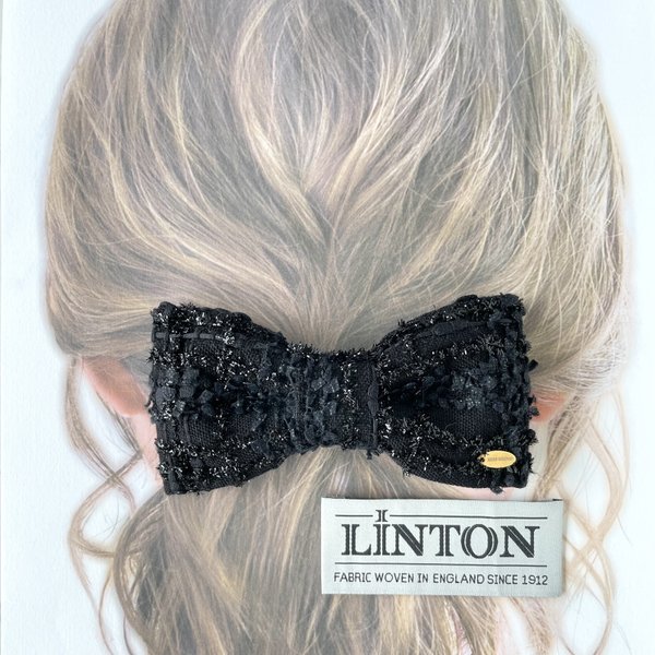 S様専用 選べる土台🌷LINTONTWEED リボンバレッタ (ヘアクリップor