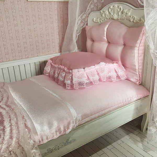 ベッド フレーム マット ブランケット 枕 セット 立体彫刻 ホワイト