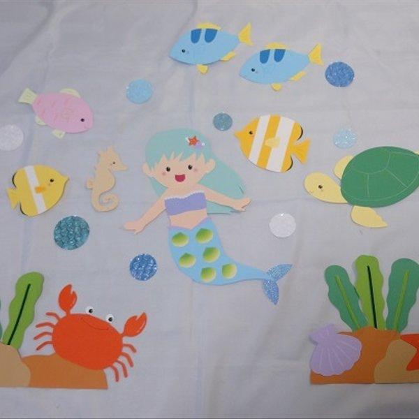 お気にいる】 人魚姫 製作キット 折り紙ハンドメイド 幼稚園 保育園 介護施設 人魚姫 製作キット 折り紙ハンドメイド 幼稚園 保育園 介護施設