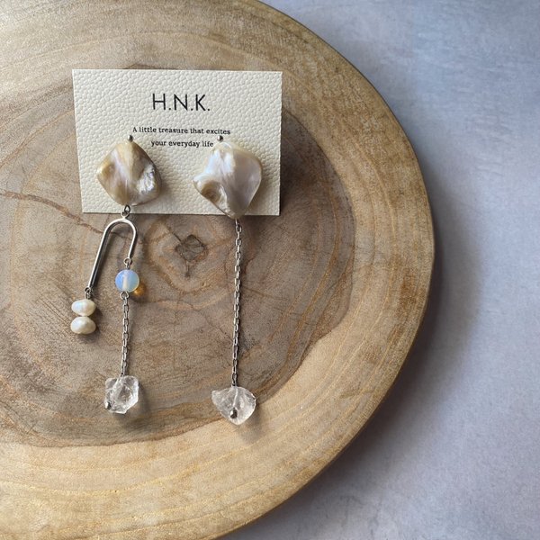 Shell asymmetry chain pierce - H.N.K. | minne 国内最大級の