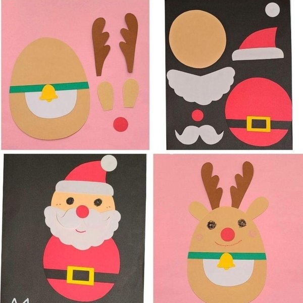 クリスマス　製作キット☆20セット　壁面飾り　画用紙製作　サンタ