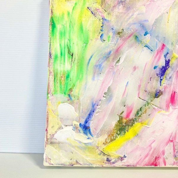 現代アート「イエローカーネーションとギザギザ」抽象画 現代アート「イエローカーネーションとギザギザ」抽象画
