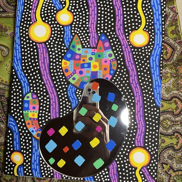 個性輝く猫】 キャンバス アクリル画 原画 一点物 ポップアート 個性輝く猫】 キャンバス アクリル画 原画 一点物 ポップアート