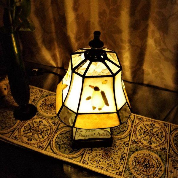 シルバーピーチ HANDMADE ステンドグラス「お星さま」ランプ