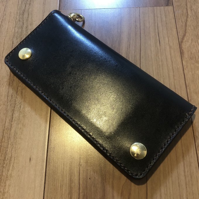 サドルレザー ヌメ革/手縫い トラッカーウォレット YKK サドルレザー ヌメ革/手縫い トラッカーウォレット YKK