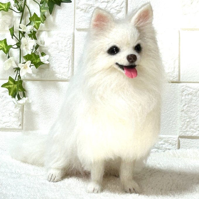 ☆羊毛フェルト☆【オーダーメイド】☆チワワ☆白☆ホワイト犬 ☆羊毛フェルト☆【オーダーメイド】☆チワワ☆白☆ホワイト犬