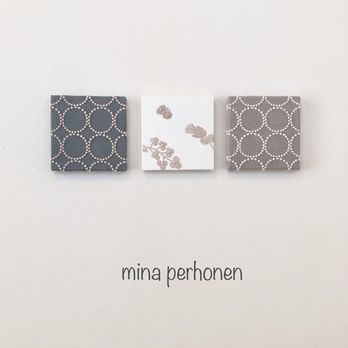mina perhonen ミナペルホネン ファブリックパネル 3点セット mina perhonen ミナペルホネン ファブリックパネル 3点セット