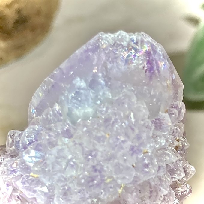 レインボー˚✧₊⁎ カクタスアメジスト サボテン水晶 ラフストーン 原石