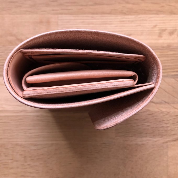ヌメ革 三つ折り 財布【受注生産】 - osino_craft GALLERY ヌメ革 三つ折り 財布【受注生産】 - osino_craft GALLERY