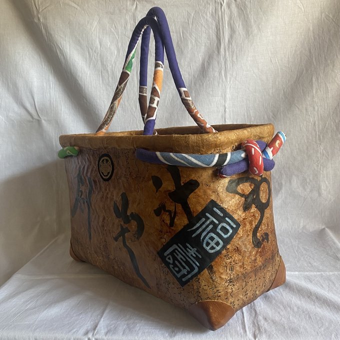 一閑張りバッグ - tenroku21 | minne 国内最大級のハンドメイド 一閑張りバッグ - tenroku21 | minne 国内最大級のハンドメイド