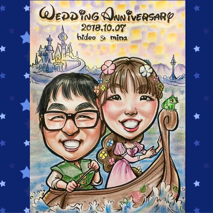 結婚式♡ウェルカムボード♡キャラクターコスプレ*似顔絵☆クオリティUP ver.。゚+