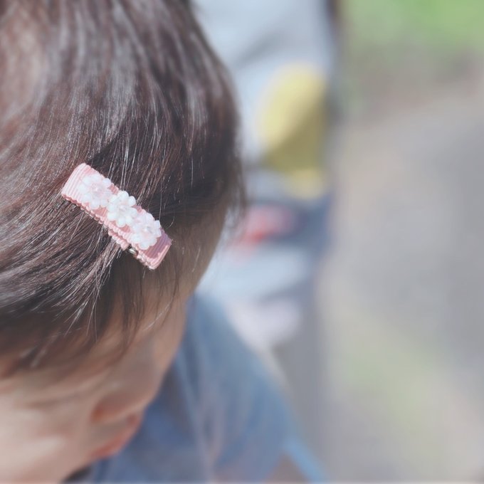 時間指定不可 ピンク×ホワイト ベビーヘアクリップ aratake-dental.com