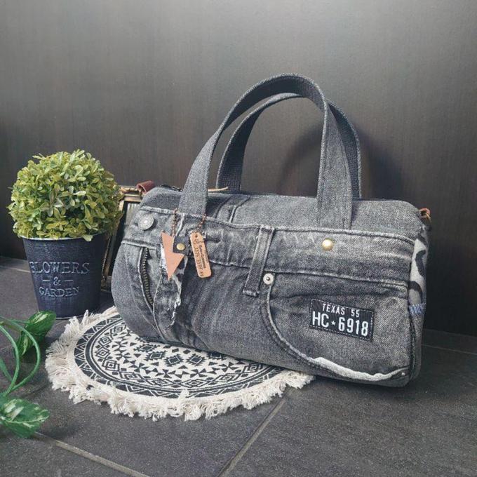 ポイントキャンペーン中 No182【DENIM✖️ボストンBAG❤️】ドラム缶型