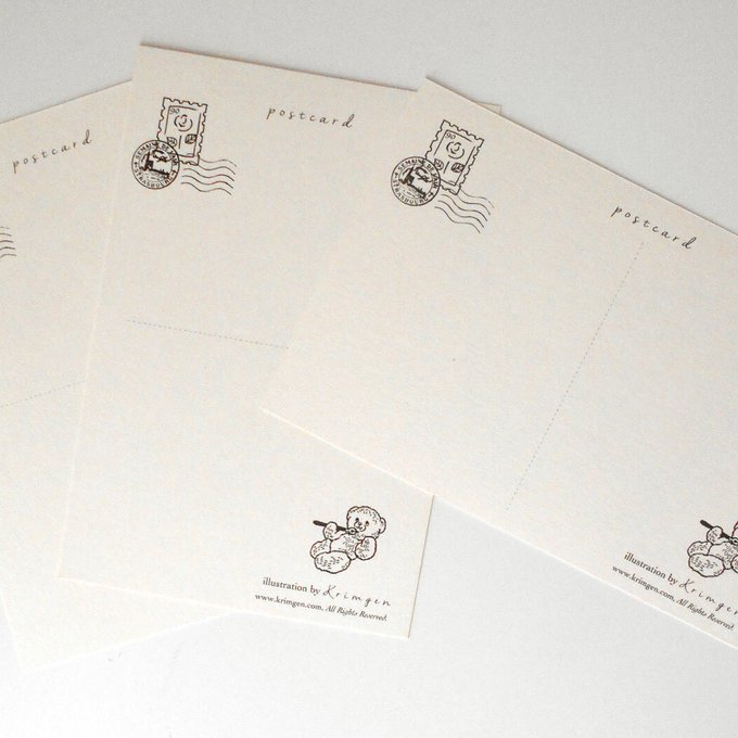 ３人の赤ちゃん ポストカード ２枚セット Krimgen minne 国内最大級のハンドメイド・手作り通販サイト
