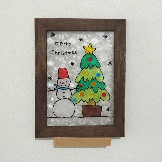 ステンドグラス風♡クリスマスツリー♡ゆきだるま - ♡プチ ステンドグラス風♡クリスマスツリー♡ゆきだるま - ♡プチ