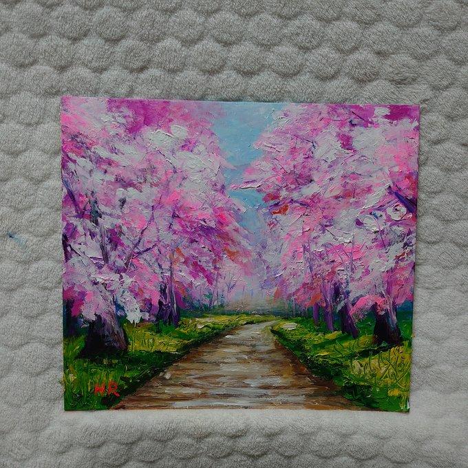 50%OFF半額 油絵 絵画 桜No.013 dhlcm.lk