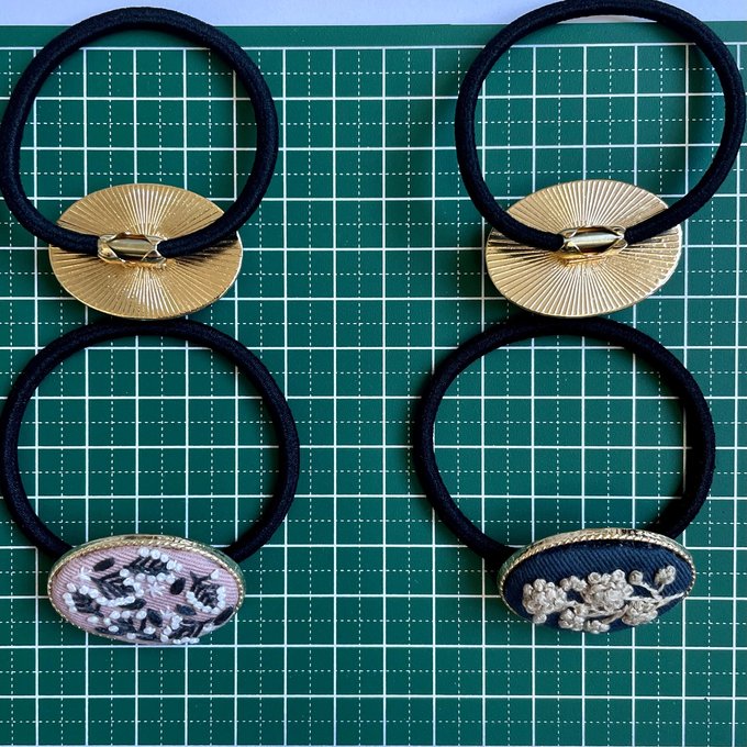 限定価格セール 羊とリースの刺繍ヘアゴム veme.fi
