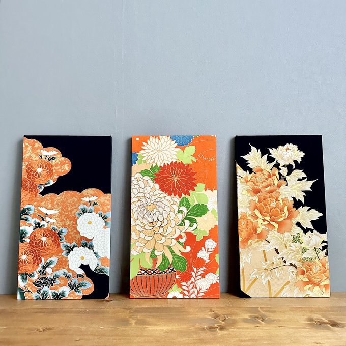 50×27センチ 大きな着物のファブリックパネル ハレの日の輝き(3 50×27センチ 大きな着物のファブリックパネル ハレの日の輝き(3