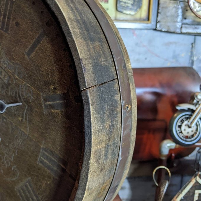 樽型 ウォールクロック 249 ウイスキー樽 壁掛け時計 ホグスヘッドバレル 樽型 ウォールクロック 249 ウイスキー樽 壁掛け時計 ホグスヘッドバレル