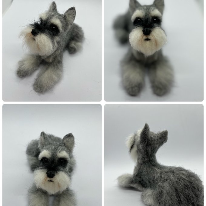 羊毛フェルト犬オーダーメイドMサイズ - N-F-Miema | minne 国内 羊毛フェルト犬オーダーメイドMサイズ - N-F-Miema | minne 国内