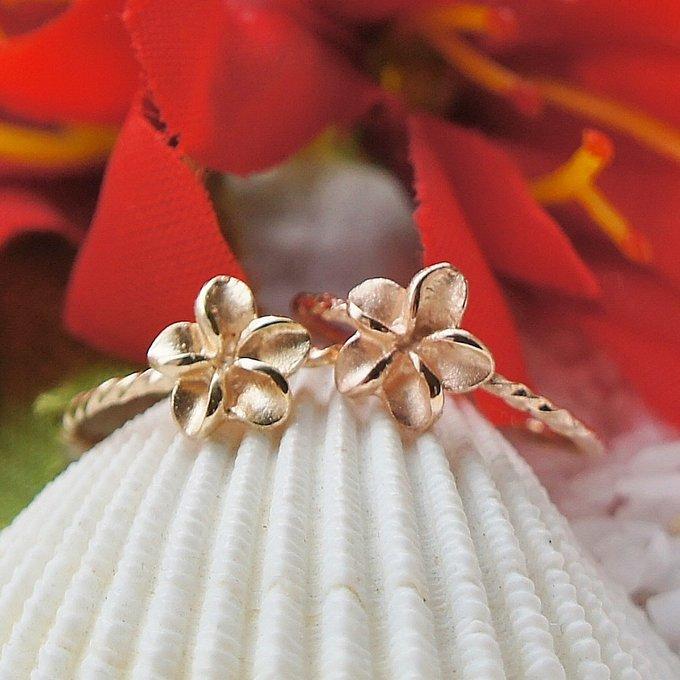 ハワイアンプルメリアリング(K10) - Hawi HawaiianJewelry ハワイアンプルメリアリング(K10) - Hawi HawaiianJewelry