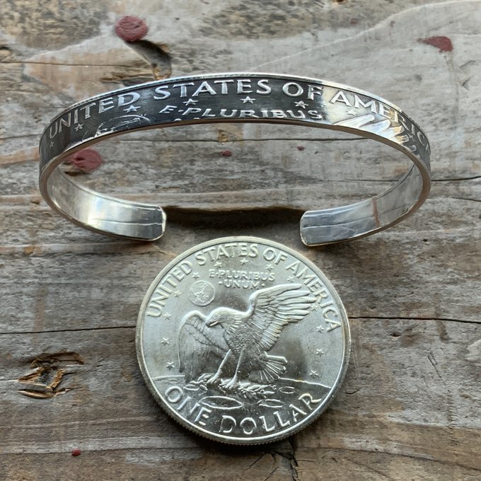 ONE DOLLAR AMERICA アイゼンハワー シルバーバングル - OLDMAN ONE DOLLAR AMERICA アイゼンハワー シルバーバングル - OLDMAN