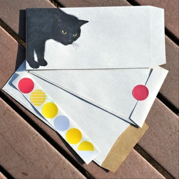 黒猫さんの封筒 2.5 products minne 国内最大級のハンドメイド・手作り通販サイト