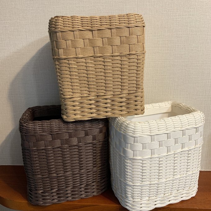 エコクラフト「ごみ箱カバー」✨プラカップ付き (四角 ダーク エコクラフト「ごみ箱カバー」✨プラカップ付き (四角 ダーク