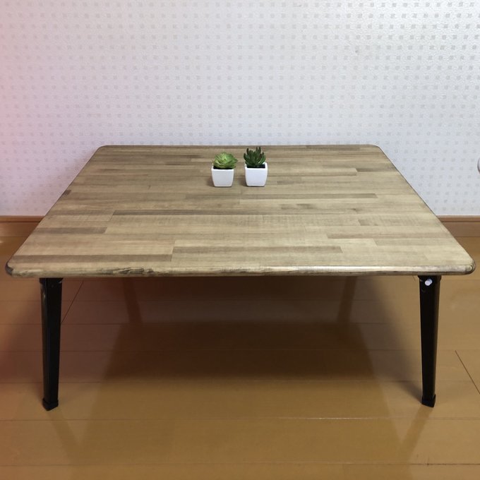 センターテーブル／折りたたみ式／カフェ風