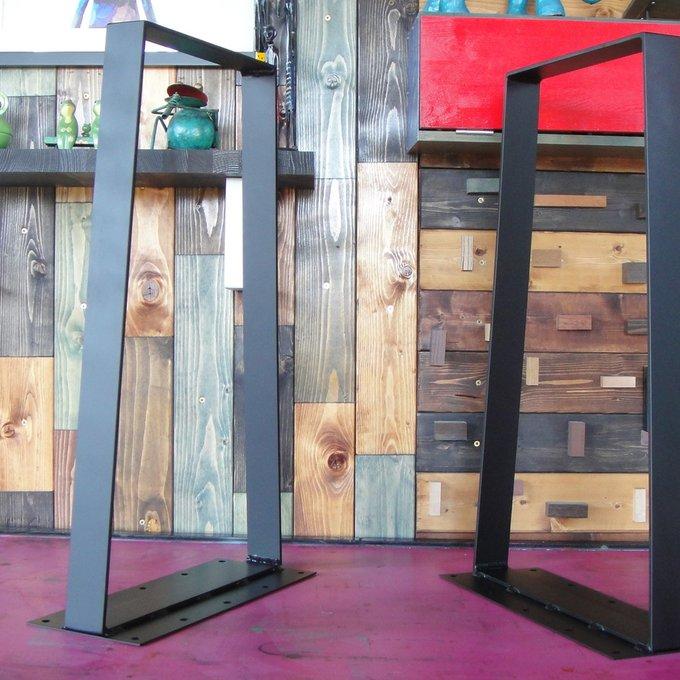 【冬セール開催中】 マットでアイアンなフラット鉄脚♪ 台形型 リビング・ローテーブル 4脚ver. 家具