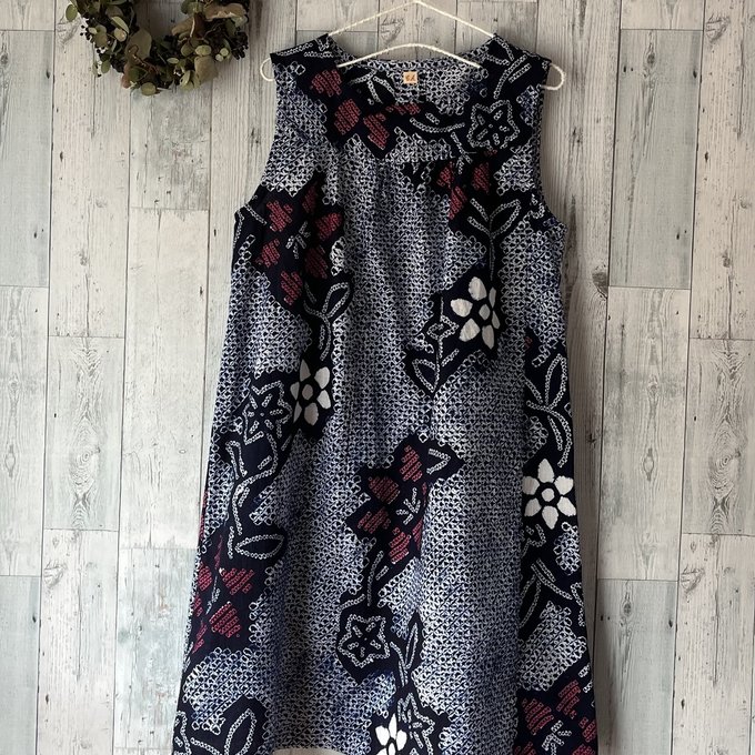 ☆ 有松絞 浴衣Aラインワンピース 浴衣リメイク♪ ☆ 有松絞 浴衣Aラインワンピース 浴衣リメイク♪