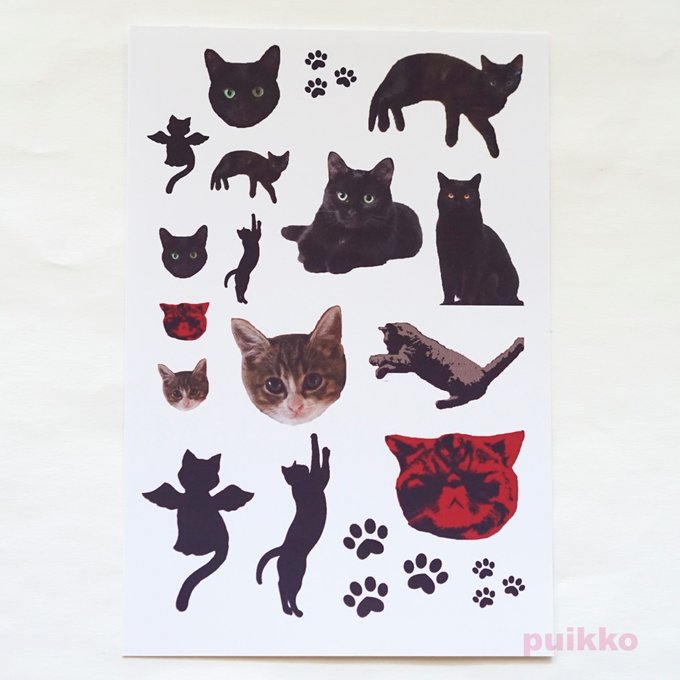 猫 タトゥーシール PUIKKO'S GALLERY（8/17〜21発送休止） minne 国内最大級のハンドメイド・手作り通販サイト