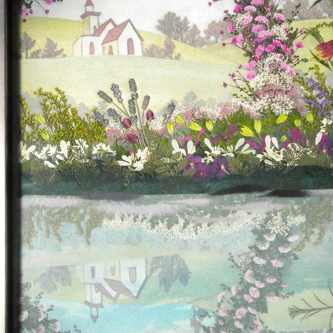 水辺に映る風景(押し花アート絵） - フルールフランネル GALLERY | minne 国内最大級のハンドメイド・手作り通販サイト