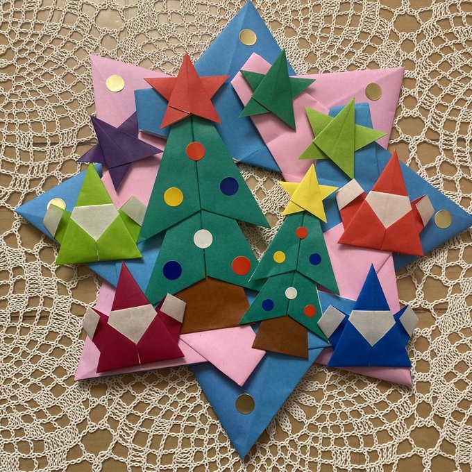 ②折り紙 ハンドメイド 壁面飾り 12月 クリスマスリース - 8