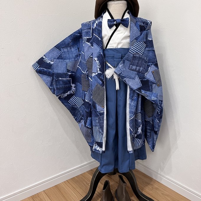 オーダー品】七五三 デニムライクな羽織袴 - Ark's GALLERY オーダー品】七五三 デニムライクな羽織袴 - Ark's GALLERY