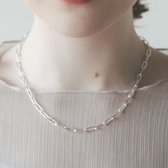 シンプルチェーンネックレス シルバー silver925 - iNou シンプルチェーンネックレス シルバー silver925 - iNou