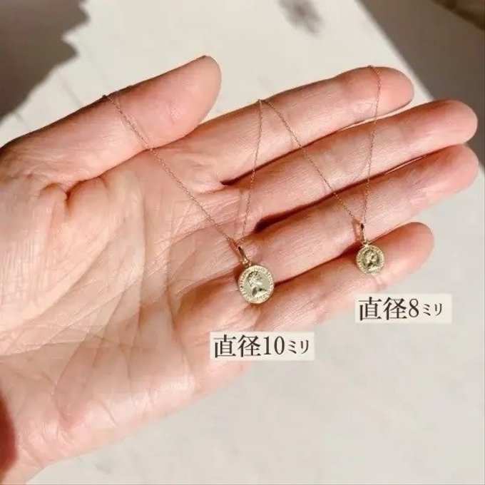 18K コイン トップ ネックレス K18 エリザベス コイントップ 18K コイン トップ ネックレス K18 エリザベス コイントップ