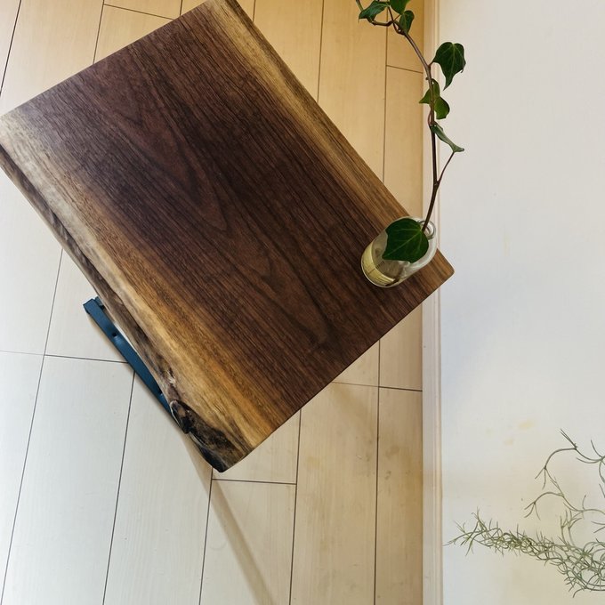 ブラックウォールナット 一枚板テーブル ソファテーブル サイド ブラックウォールナット 一枚板テーブル ソファテーブル サイド