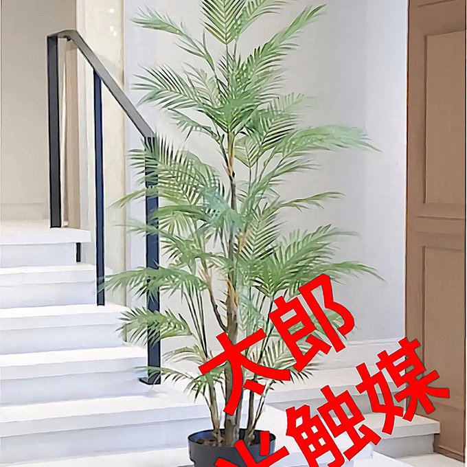 光触媒 人工観葉植物 ウォールグリーン フェイク フラワー アレカヤシ190