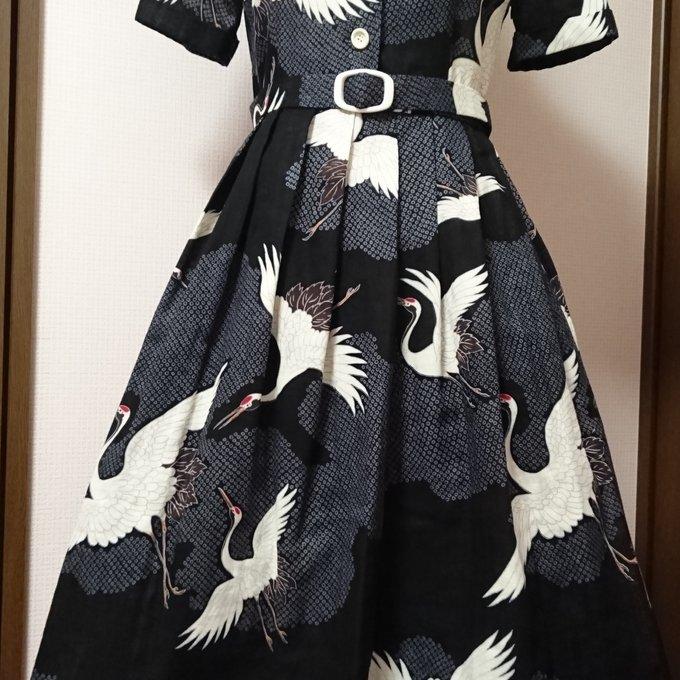 黒 鶴 和柄 ワンピース Juri Cherry Gallery Minne 国内最大級のハンドメイド 手作り通販サイト 黒 鶴 和柄 ワンピース Juri Cherry Gallery Minne 国内最大級のハンドメイド 手作り通販サイト