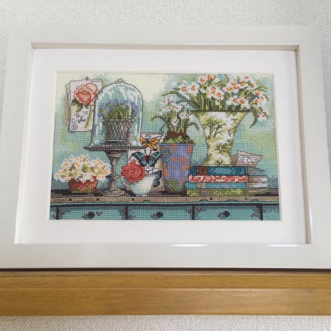 クロスステッチ(完成品) 奥ゆかしく クロスステッチ(完成品) 奥ゆかしく