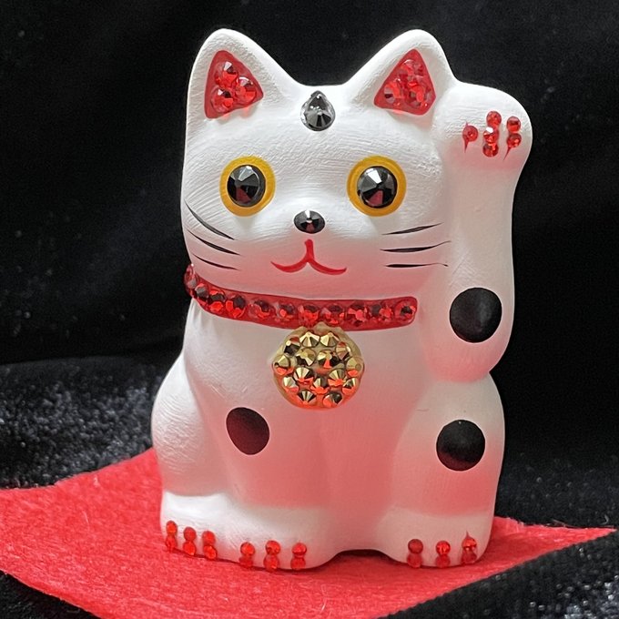 招き猫 置物 運気アップ 運気 風水 スワロフスキー SWAROVSKI 招き猫 置物 運気アップ 運気 風水 スワロフスキー SWAROVSKI