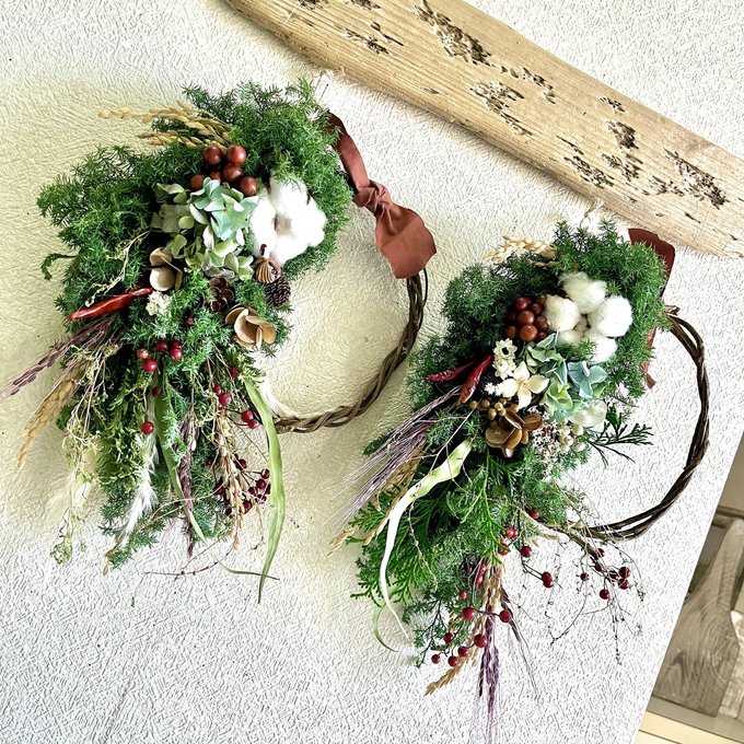 クリスマスリース お正月リース 節分リース 冬リース 杉リース クリスマスリース お正月リース 節分リース 冬リース 杉リース