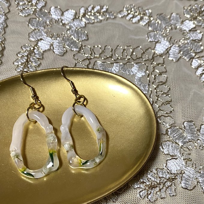 ⭐︎ドライフラワー フープピアス⭐︎ レジン✳︎アクセサリー✳︎普段使い✳︎プチプラ✳︎プレゼント✳︎揺れる✳︎可愛い✳︎お洒落✳︎韓国✳︎花✳︎結婚式✳︎イベント✳︎旅行✳︎