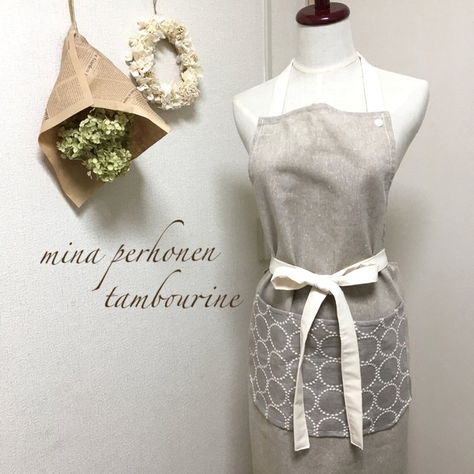 ミナペルホネン エプロン tambourine - MANNJYUSHOP'S GALLERY ミナペルホネン エプロン tambourine - MANNJYUSHOP'S GALLERY