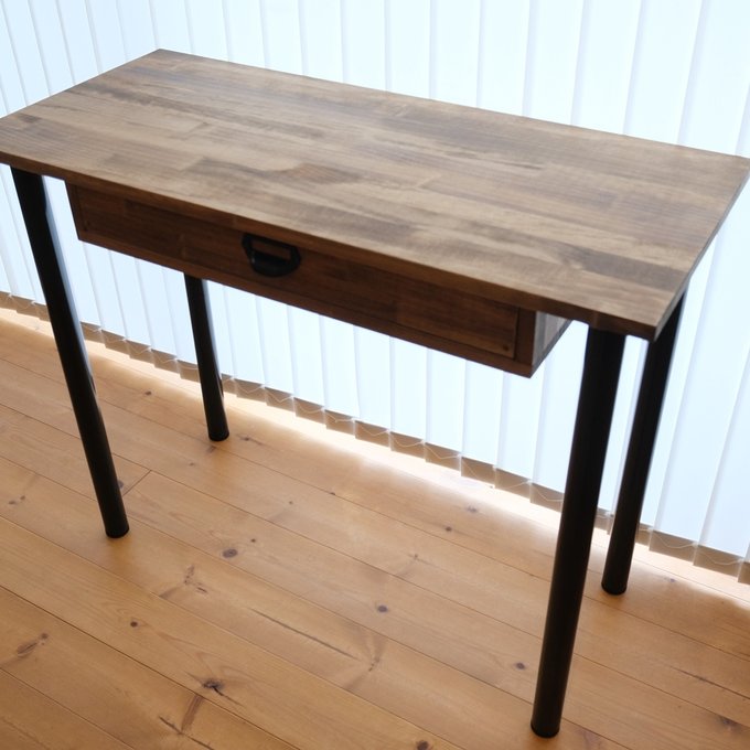 65.Work Desk 棚付き 90×40 組立工具不要 アイアン/デスク/机 65.Work Desk 棚付き 90×40 組立工具不要 アイアン/デスク/机