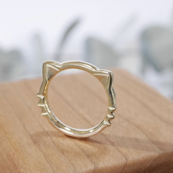 『ねこぱんち』K18ピンキーリング ネコ 猫耳 （プラチナ or K18 ゴールド ） 動物シリーズ 結婚指輪のオーロ