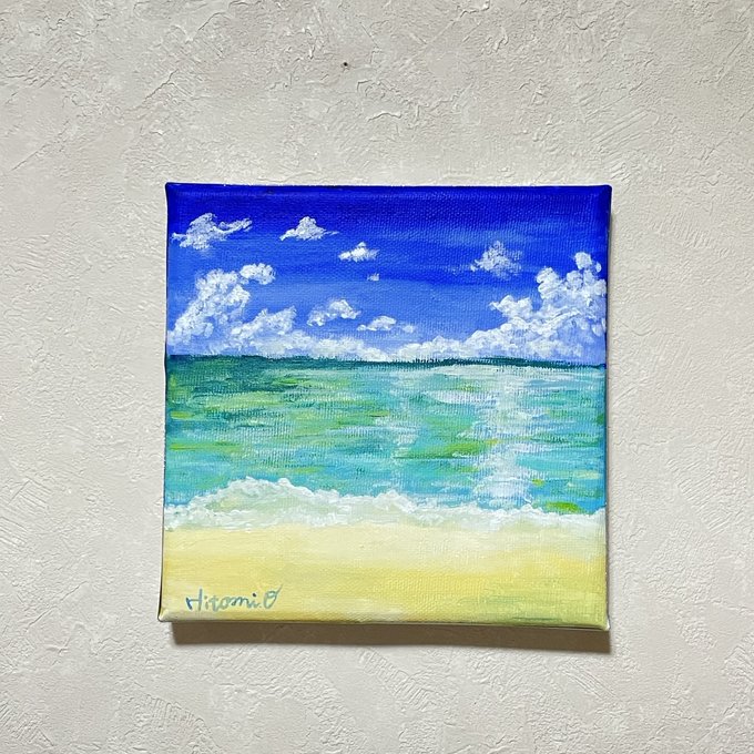 在庫処分セール 原画 絵画 風景画 F3 ハイビスカス②】アクリル 在庫処分セール 原画 絵画 風景画 F3 ハイビスカス②】アクリル