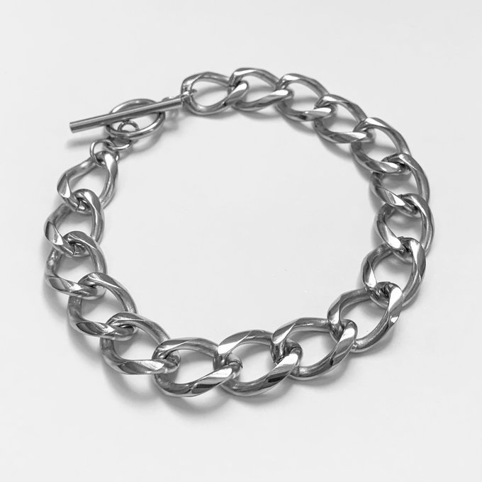 eve】chain bracelet マンテルブレスレット 鎖 チェーン 11mm シルバー ...